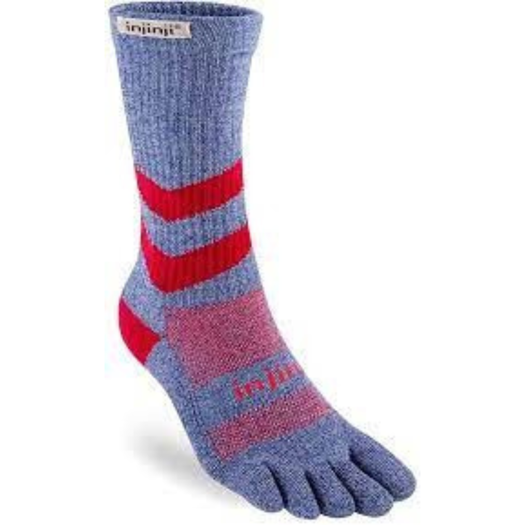 Injinji Outdoor Nüwool Blue Toe Socks (Crew)