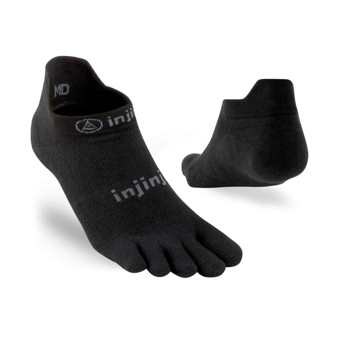 Injinji RUN Lightweight (Ultra-Thin) Tå-sokker Sort (No show)