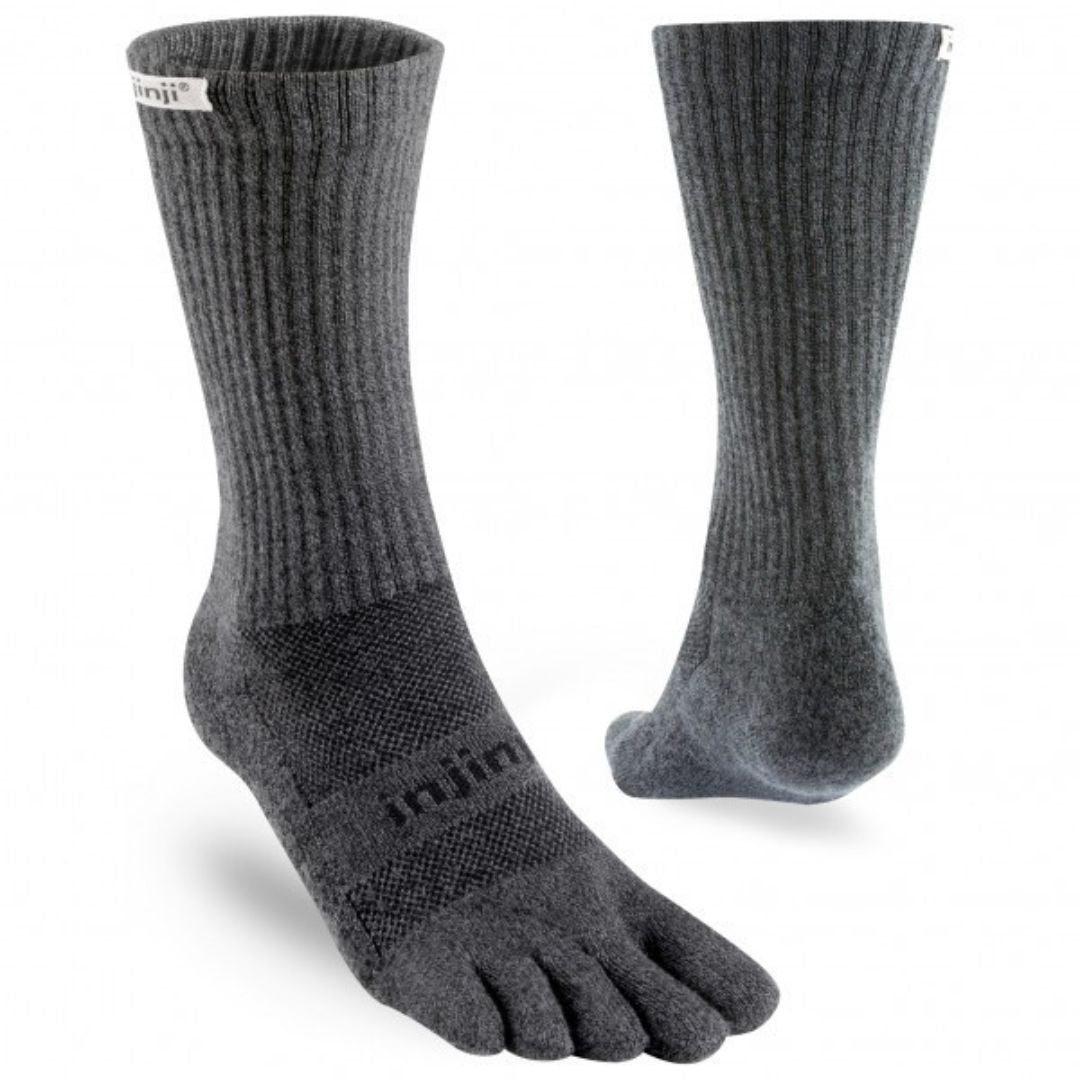 Injinji Trail medelvikts Granit Tå-strumpor (Crew)