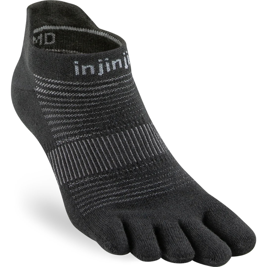 Injinji RUN Lightweight (Ultra-Thin) Tå-sokker Sort (No show)