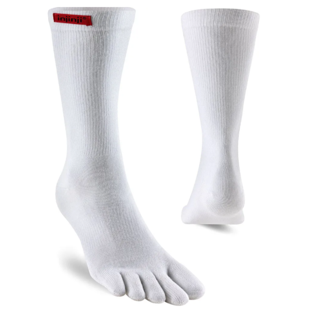 Injinji Sport Original Weight Tå-sokker Hvid (Crew)